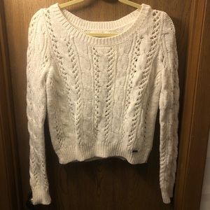 White knitted sweater